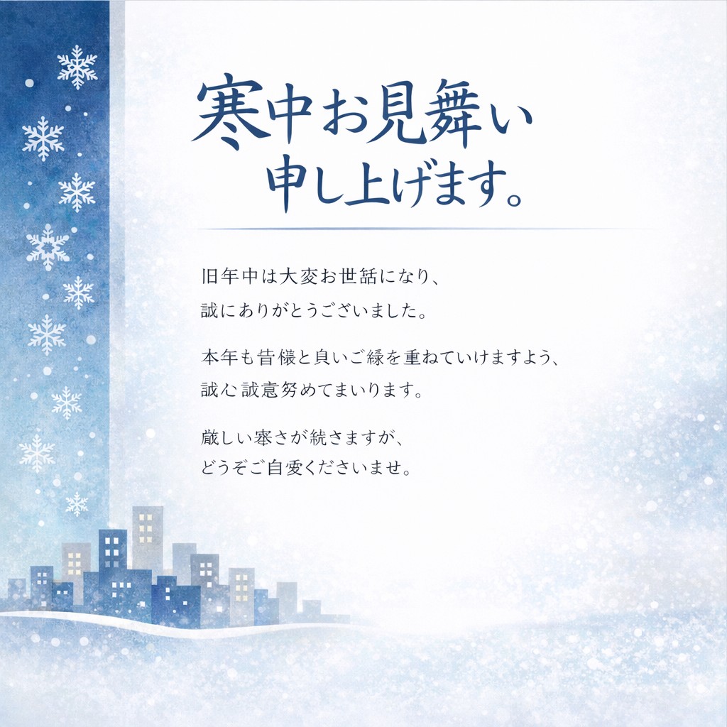 寒中お見舞い申し上げます